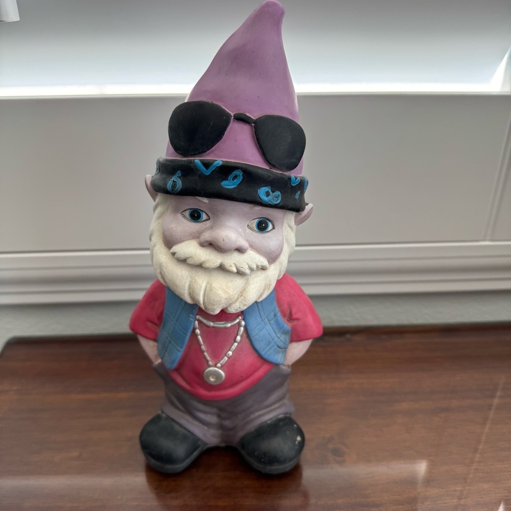 Garden Gnome Bobblehead 10” Rapper‎ Hip Hop Chain Necklace Sunglasses Gangster